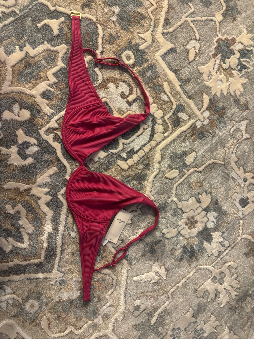Hollister Ribbed Underwire Bikini Top - Raspberry Pink - Picture 3 of 5